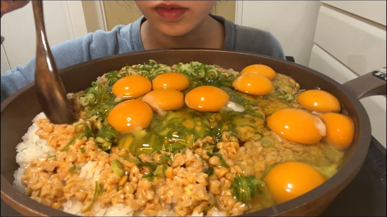 【ASMR，咀嚼音】Natto Egg Rice！納豆たまごかけご飯！