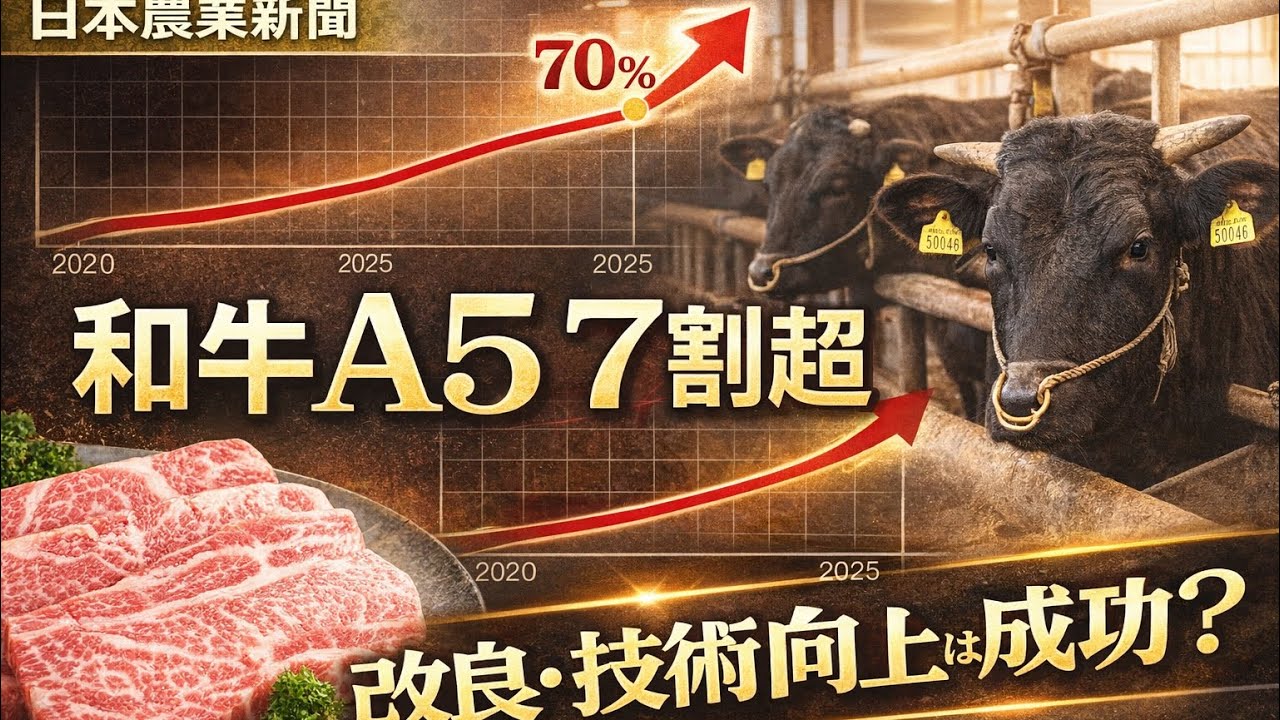 【日本農業新聞】和牛A5が7割超え｜改良と技術向上は成功したのか