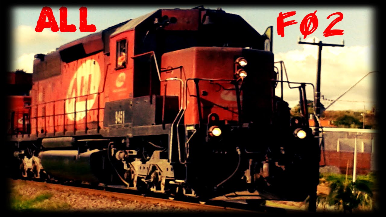 Trem da ALL F02 comandado pela SD40-2 9451 com 85 vag&otilde;es