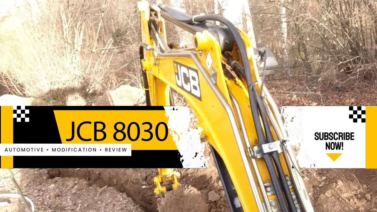 Digging a trench on a mini excavator