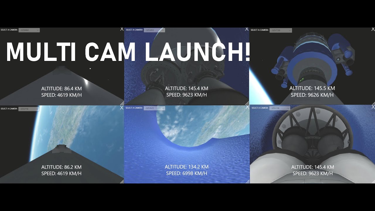 Multi-cam launch | OCISLY mod | KSP 1.12.5 | RSS