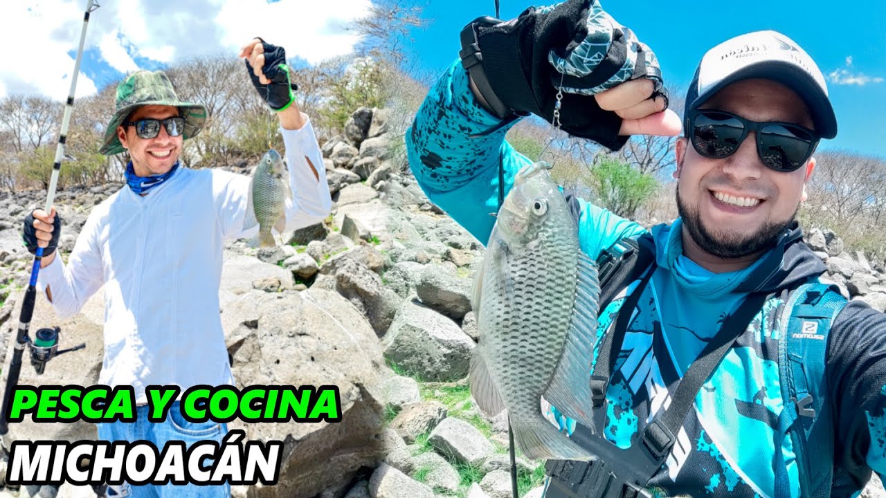 PESCA Y COCINA DE MOJARRAS en MICHOACÁN  Mi primo pesca por primera vez La Palma Angamacutiro