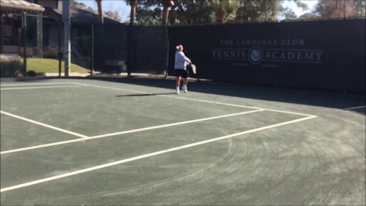 racket face didn't open after contact on this high one