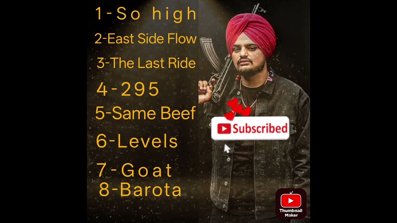 Top 10 songs of siddu muse wala by Mr creator no.1