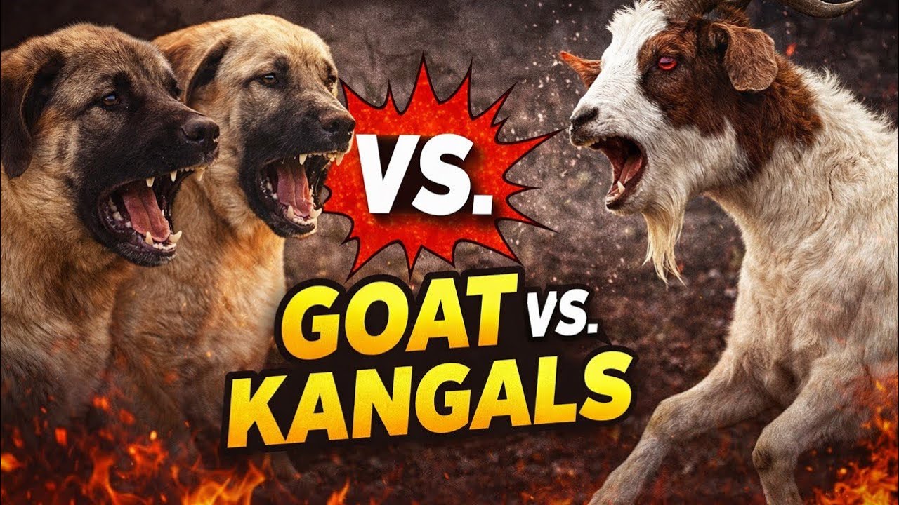 Keçi Kangallara saldırıyor! “Goat Vs Kangals “ kim kazanır!?