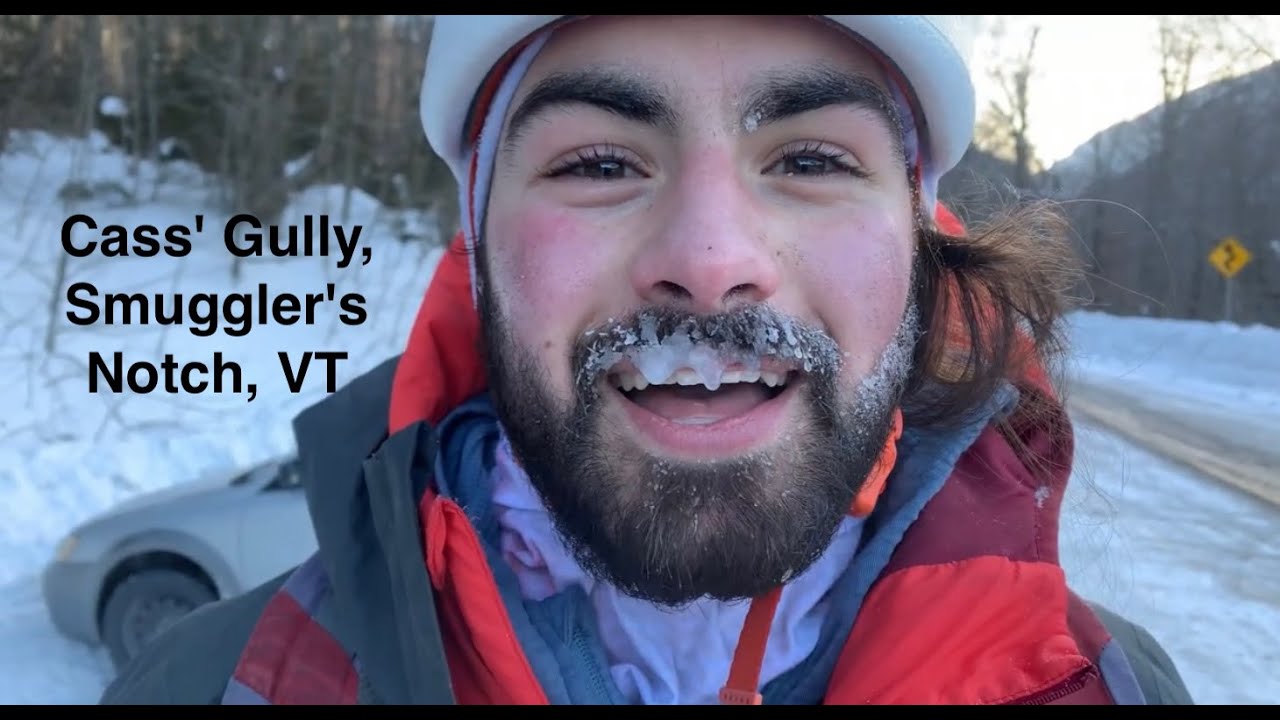 Skiing Cass' Gully in -4 F