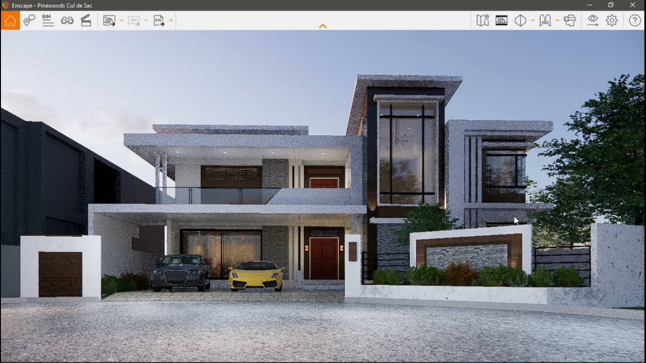 Sketchup Enscape - Cul de Sac House | Demo