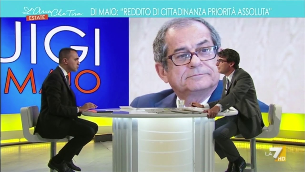 Luigi Di Maio ospite a L'Aria che tira 23/07/2018
