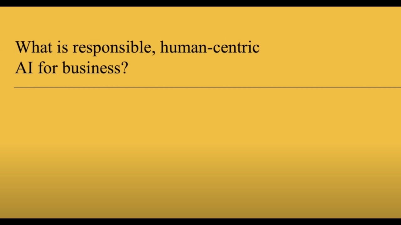 What is responsible, human-centric AI?