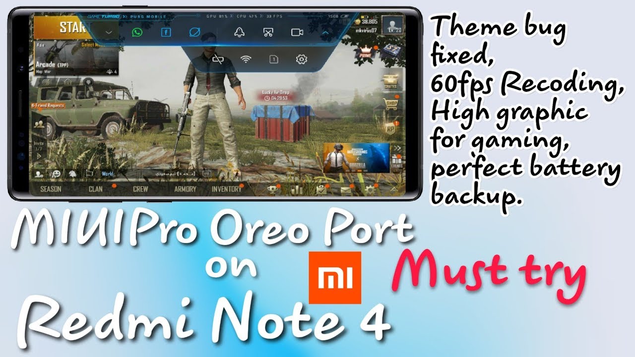 MIUIPro Oreo Port ROM on Redmi Note 4 | Review & Install | 60Fps & Updated Game Booster Must try it