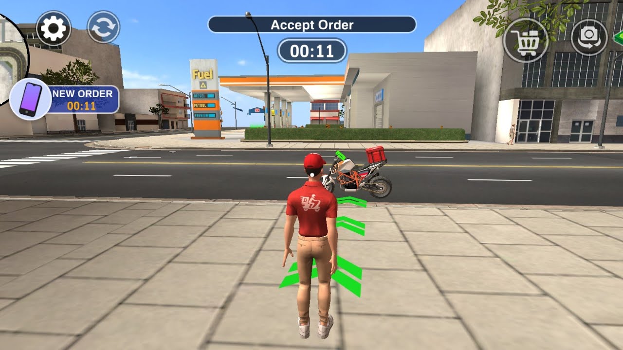 Food Delivery Boy Game Android | New Android Gameplay Food Delivery In Bike | #games #gaming #viral 