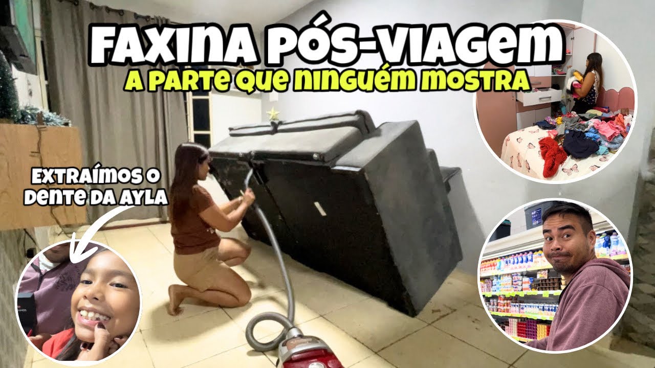 Malas abertas, casa bagunçada e a vida voltando ao normal 🧹/fizemos comprinhas. 