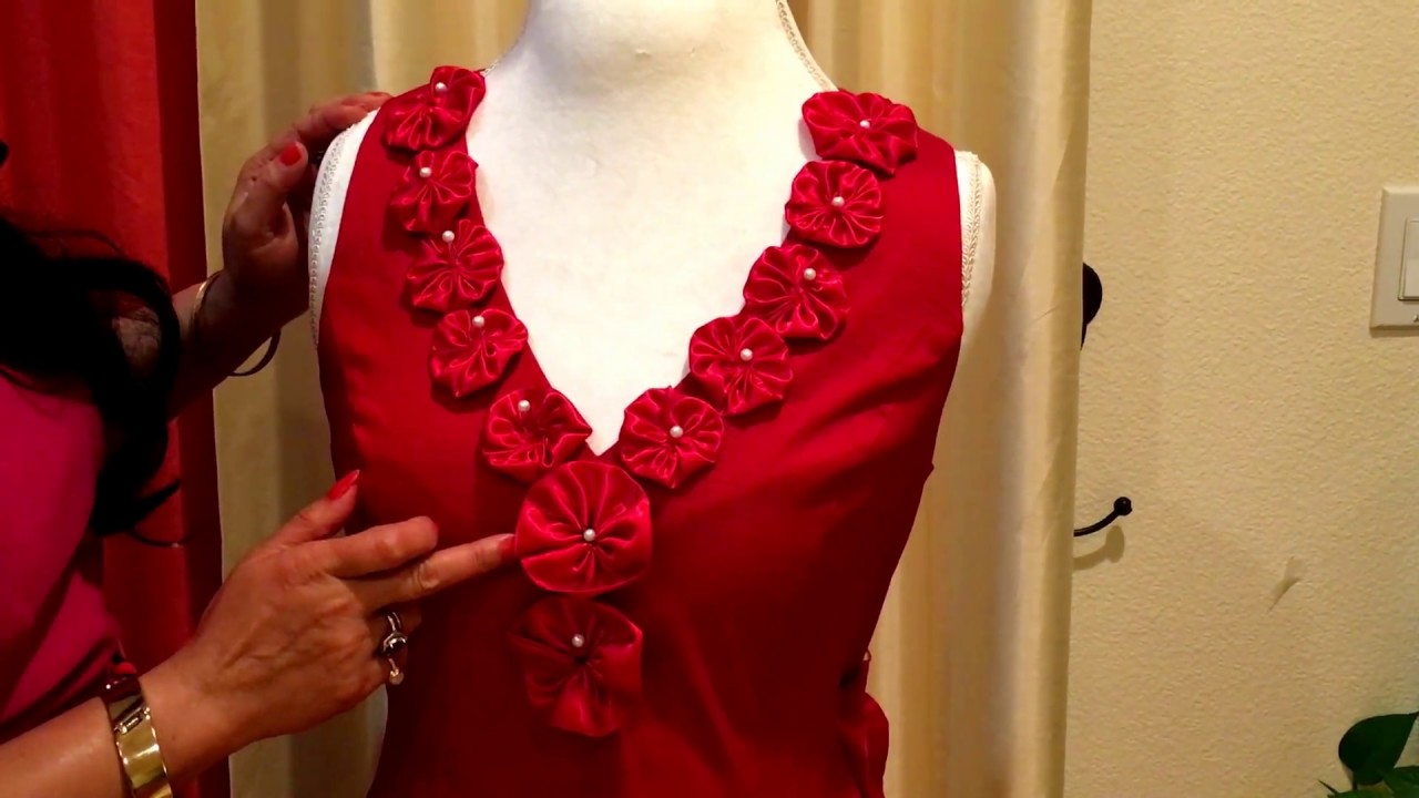 Design with Nikki: Episode 1: Fabric Flowers on Ready-Made Dress
