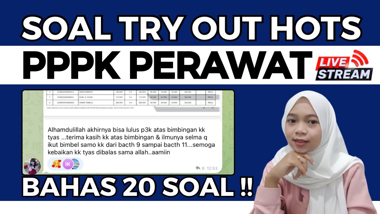 BAHAS 10 SOAL TRY OUT PPPK PERAWAT KOMPETENSI TEKNIS 2024