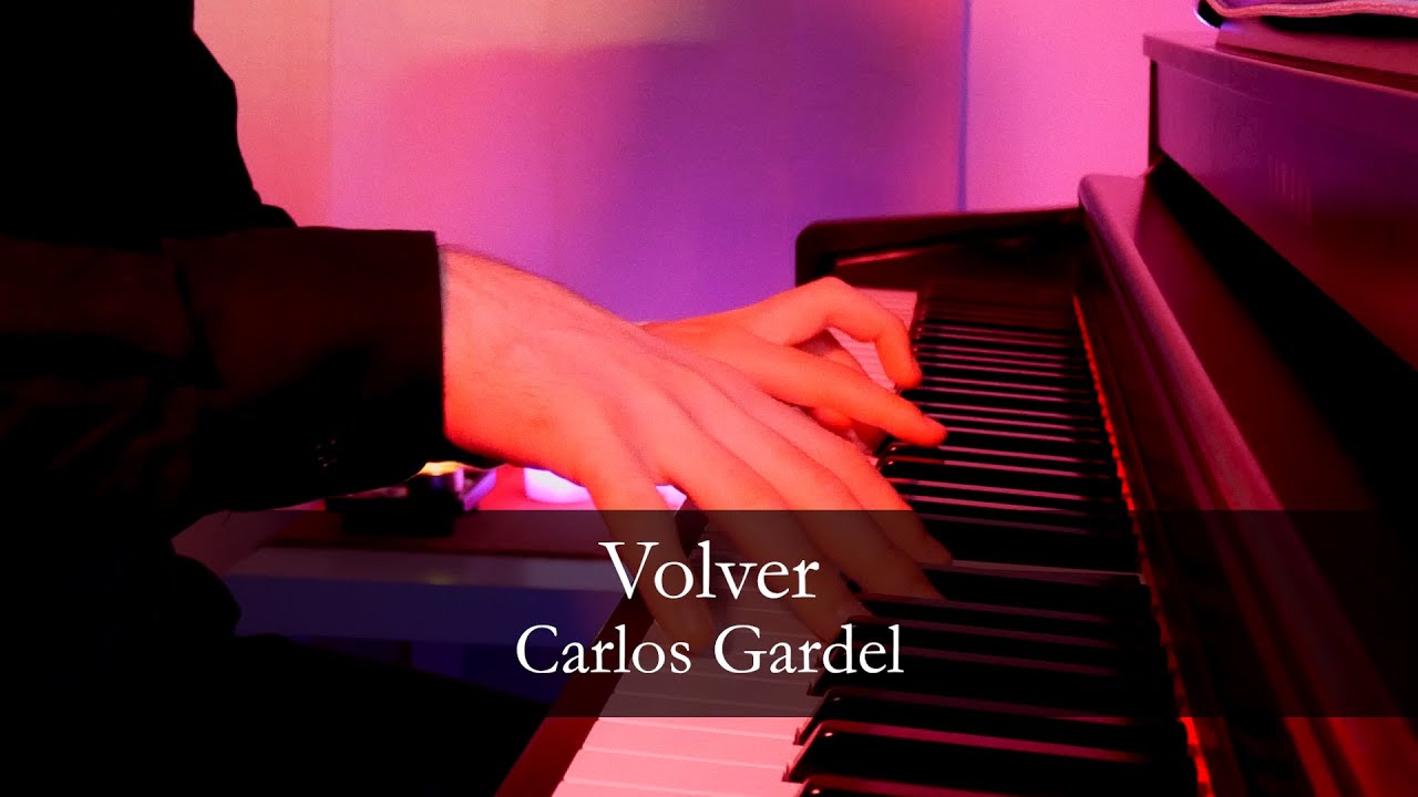 Volver - Carlos Gardel (Piano Tango) with score and tutorial