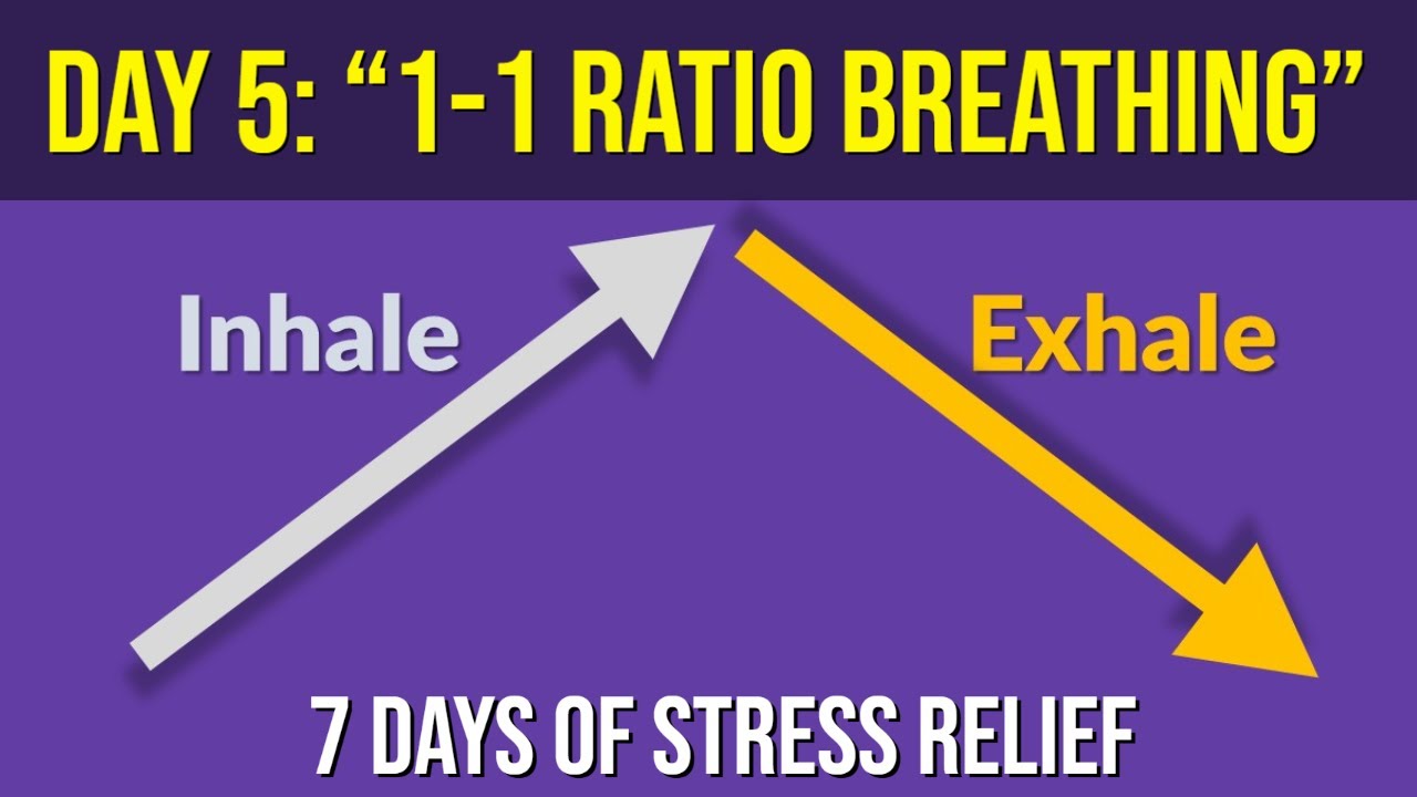 1-1 Ratio Breathing (with guided breathing exercise) - Day 5 - 7 Days of Stress Relief