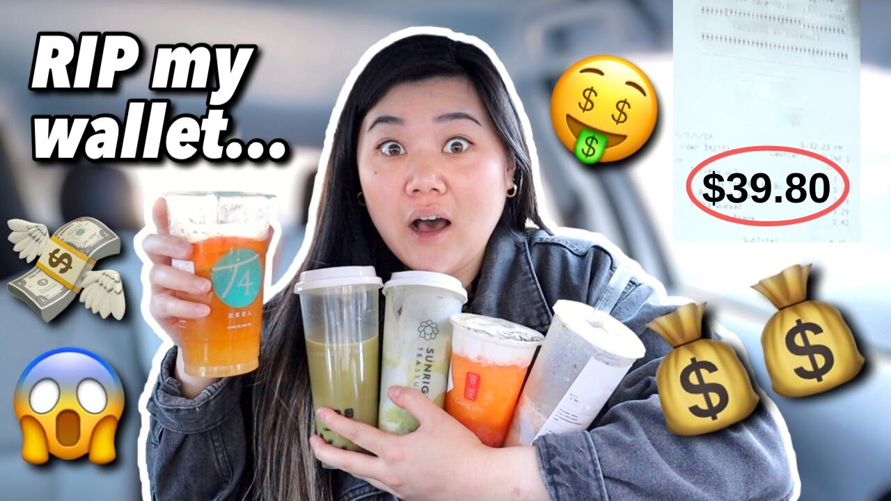 ONLY Drinking The MOST EXPENSIVE BOBA DRINKS On The Menu For 24 Hours! *my wallet is crying*