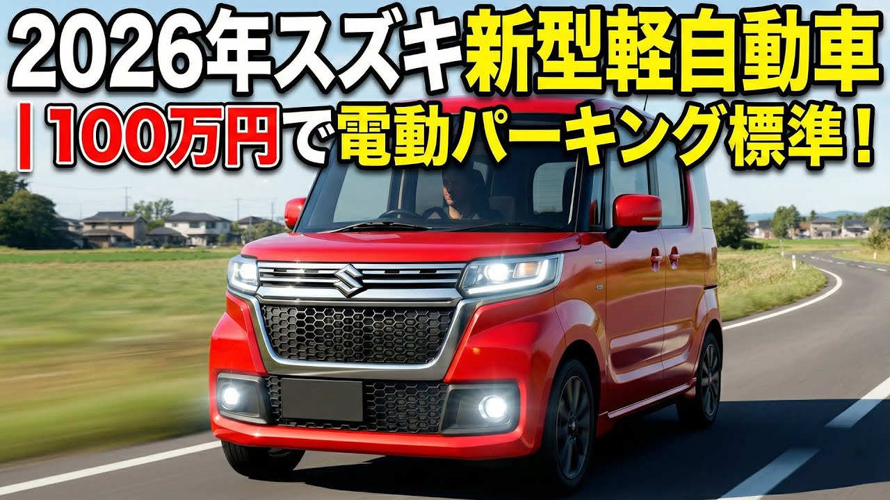 2026年スズキ新型軽自動車｜100万円で電動パーキング標準！なぜ熟年世代に選ばれるのか