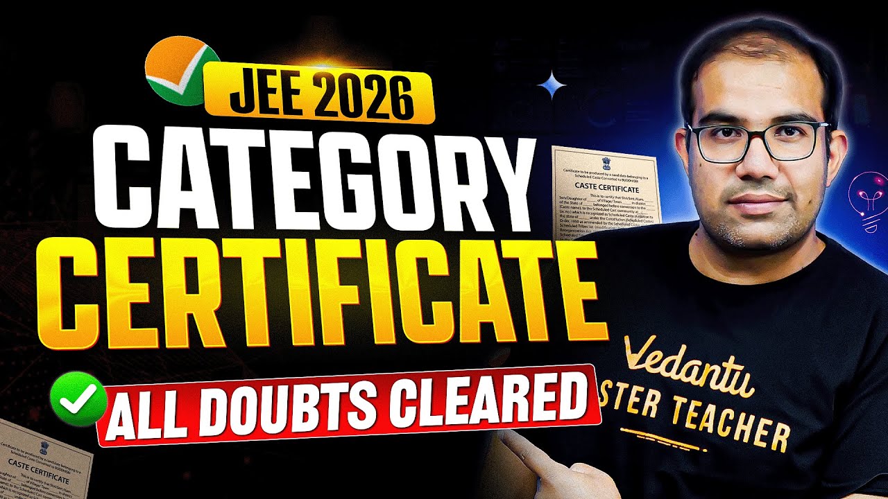 JEE 2026 Registration | 🚨 CATEGORY CERTIFICATE | ✅ Complete Details | Vinay Shur Sir