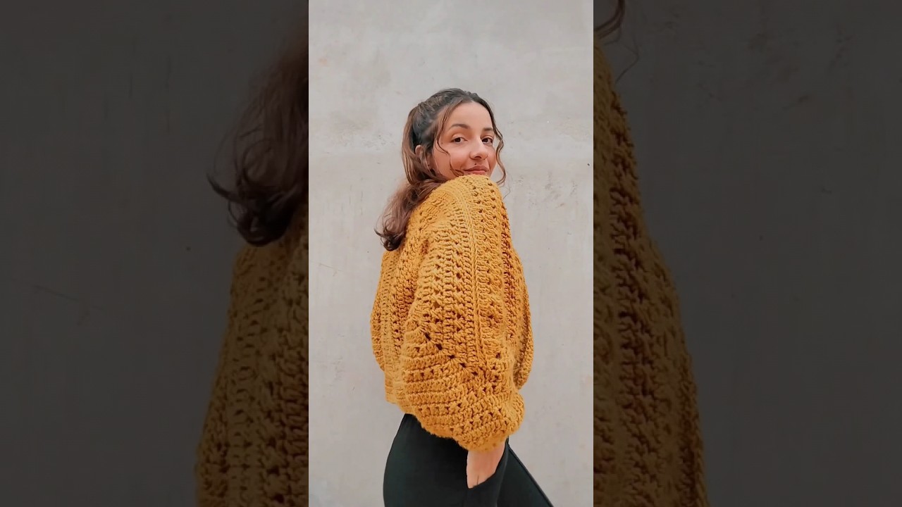 Como fazer CARDIGAN DE CROCH&Ecirc; f&aacute;cil e r&aacute;pido tutorial dispon&iacute;vel aqui no canal (link na descri&ccedil;&atilde;o)
