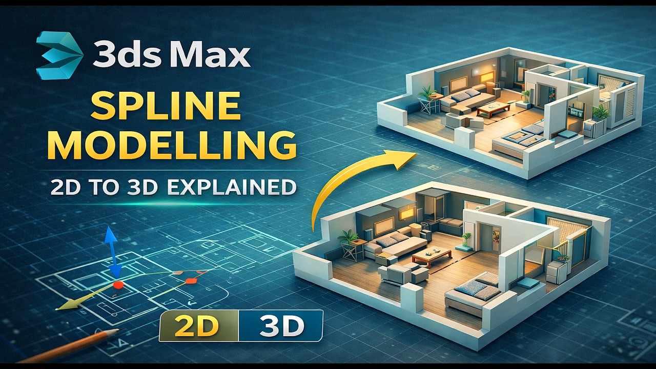 3ds max SPLINE MODELLING PART 1