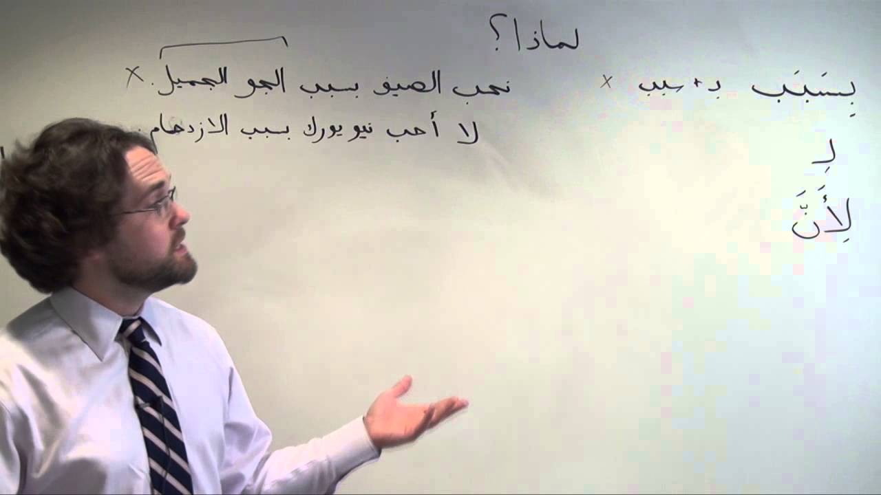 Arabic Grammar: Answering 'Why?' and Giving Reasons in Arabic