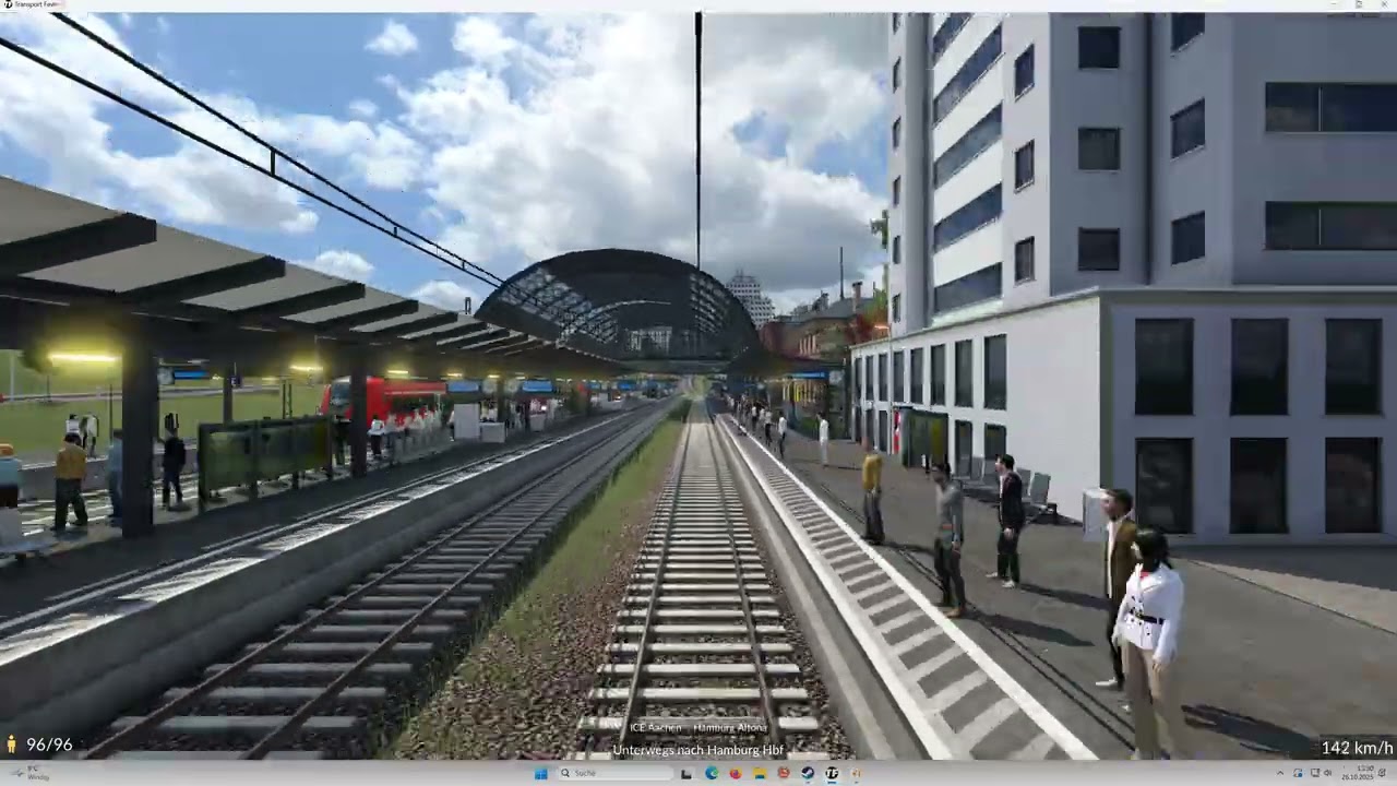 Transport Fever 2 Mitfahrt ICE 3 Hamburg Altona - Hamburg Hbf