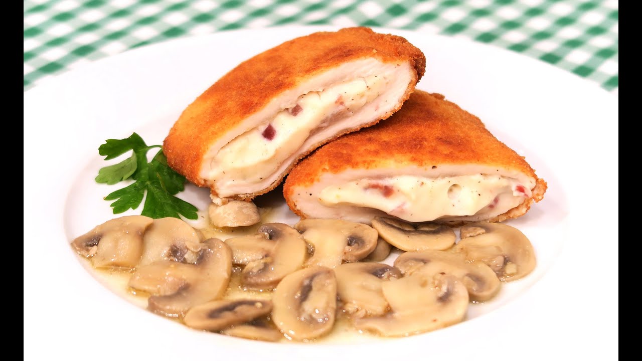 Pechugas de Pollo Rellenas de jamón y bechamel - Cordon Bleu - Milanesas
