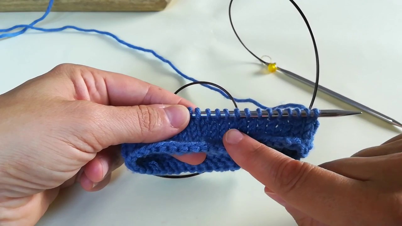 Brioche en circular 1 - vueltas del inicio
