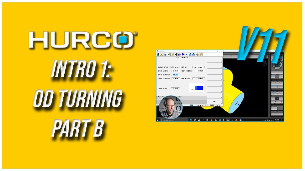 Lathe Intro 1: OD Turning - Part B | Hurco 2-Axis Lathe Training Course | V11