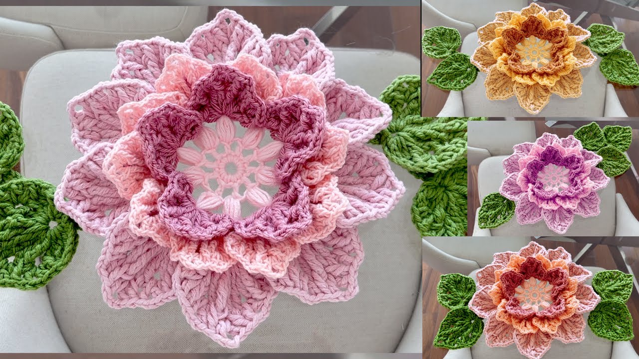 Estas Flores de Crochet hermosas para Centros de Mesa Lindos Bonitos Elegantes para Regalar o Vender