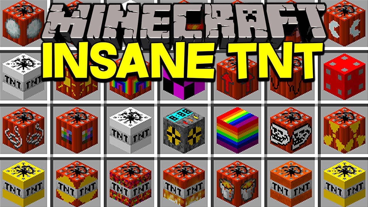 Minecraft MORE INSANE TNT MOD! | 25+ NEW INSANE TNT, GIANT EXPLOSIVES, & MORE! | Modded Mini-Game