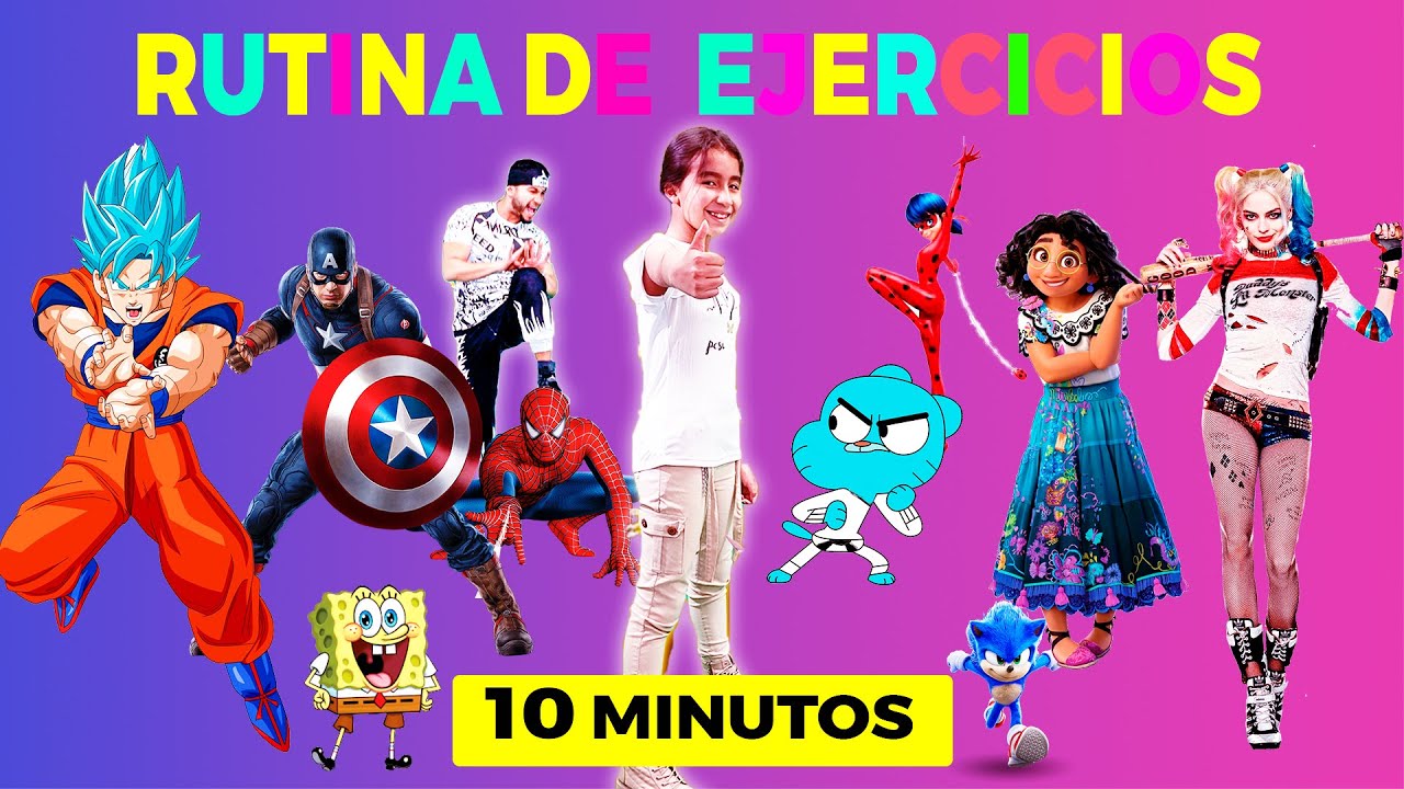 10 Min de ejercicios para NI&Ntilde;OS en Casa BOOMBEAT 🔥 KIDS Workout at home 🔥 Rutina Superhero fitness 🏆