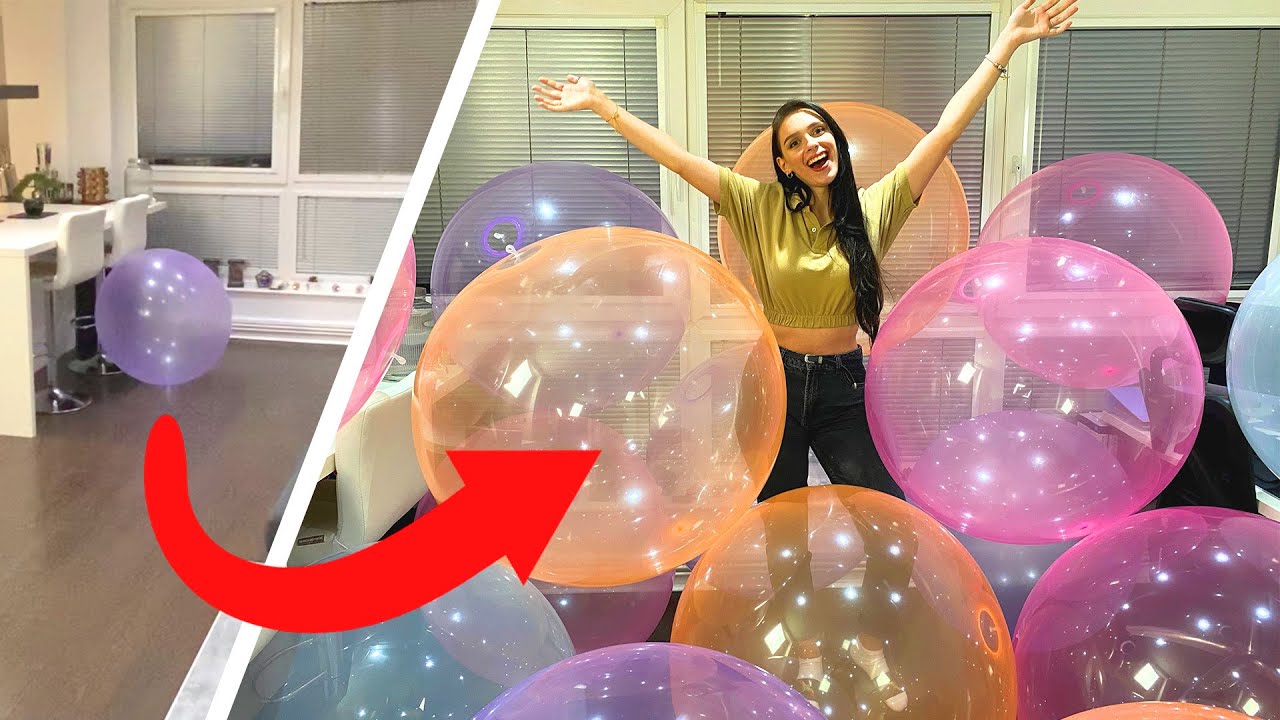 We Filled Our NEW Apartment With SUPER GIANT BALLOONS!