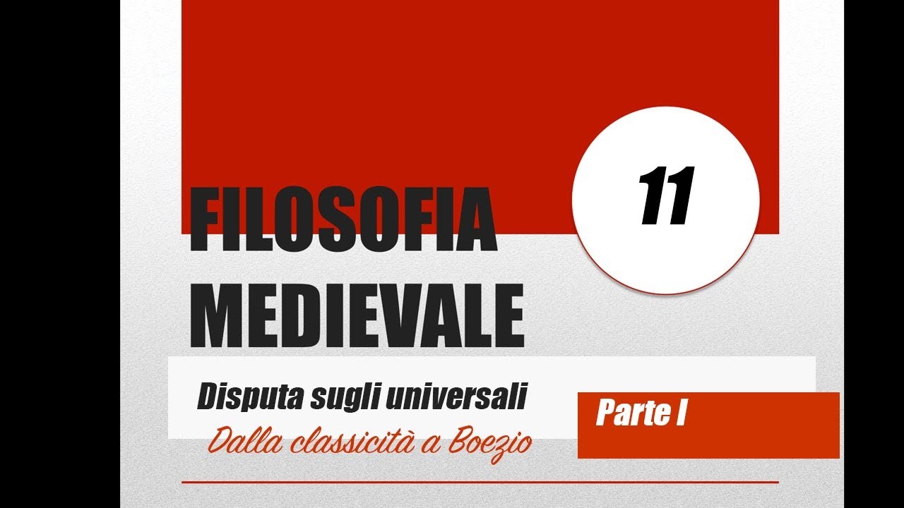 Gli universali: Dalla classicità a Severino Boezio (Parte Prima)
