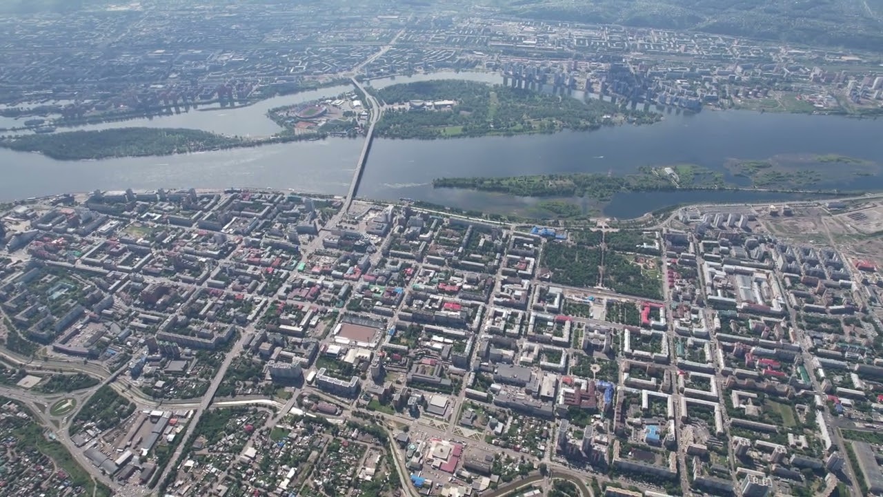 Красноярск с высоты облаков