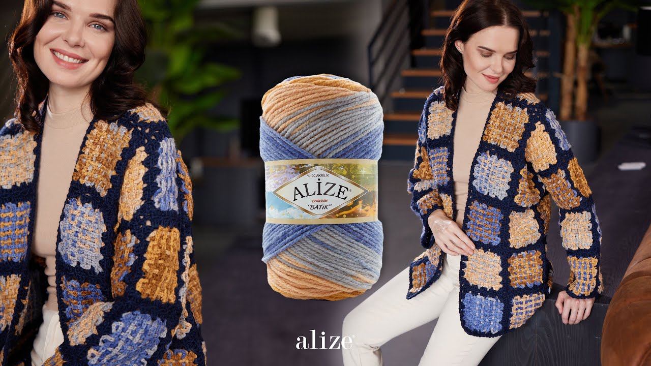 Кардиган с мотивом цепной вышивки Alize Burcum Batik