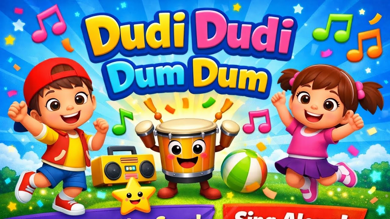 Dudi Dudi Dum Dum | Fun Kids Song | Dance & Play Rhyme for Children+Five little cats 😂