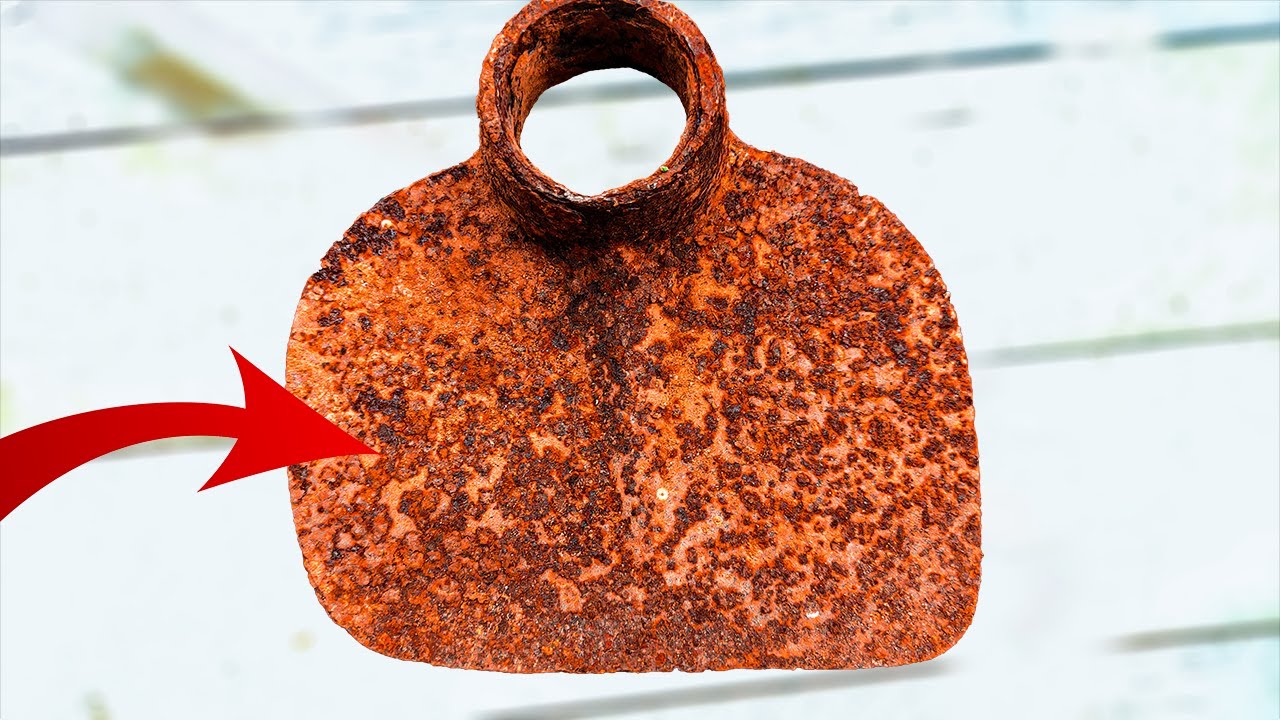 Very Rusty Hoe Restoration  - Very Old Hoe - Removing Century Rust