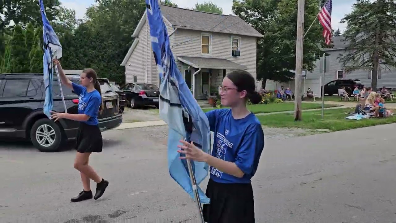 Western Reserve Marching Band in Wakeman Firehouse EMBERS Parade July 26, 2025