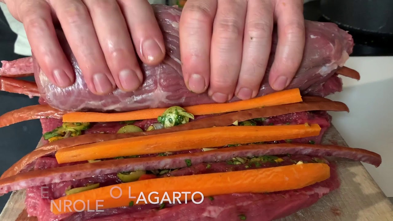 Receita de Lagarto Recheado Como fazer