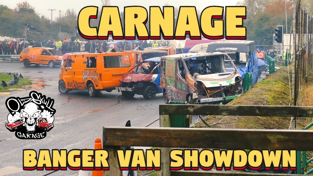 Banger Van Mayhem & Thrilling Races at Grimley Raceway | Old Skull Garage