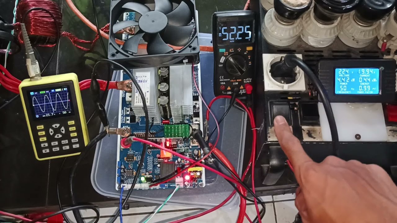260215RV1GDSQD Test uji voltage & beban KIT INVERTER PSW EGS002 TO247 16Mosfet 48V