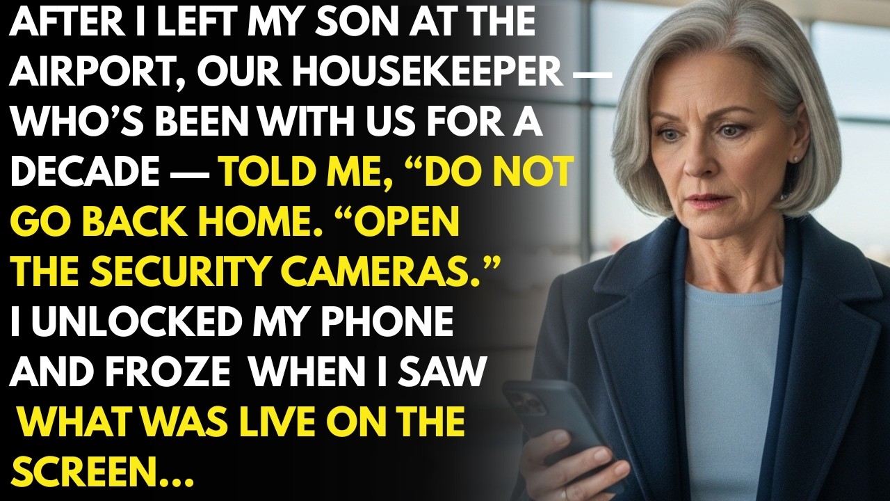 After I Left My Son at the Airport, Our Housekeeper Told Me, “Do Not Go Home. Look at the Cameras.”