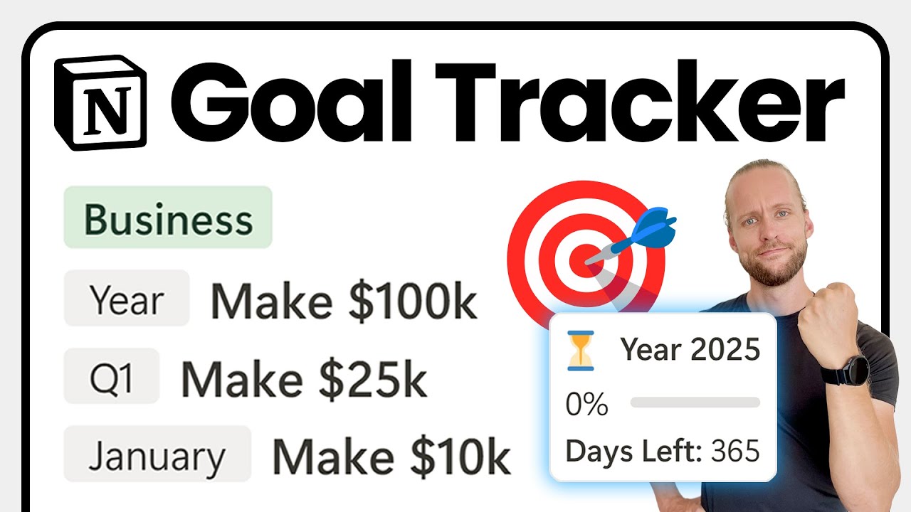 THE #1 Notion Goal Tracker for 2025 | Tutorial + Free Template