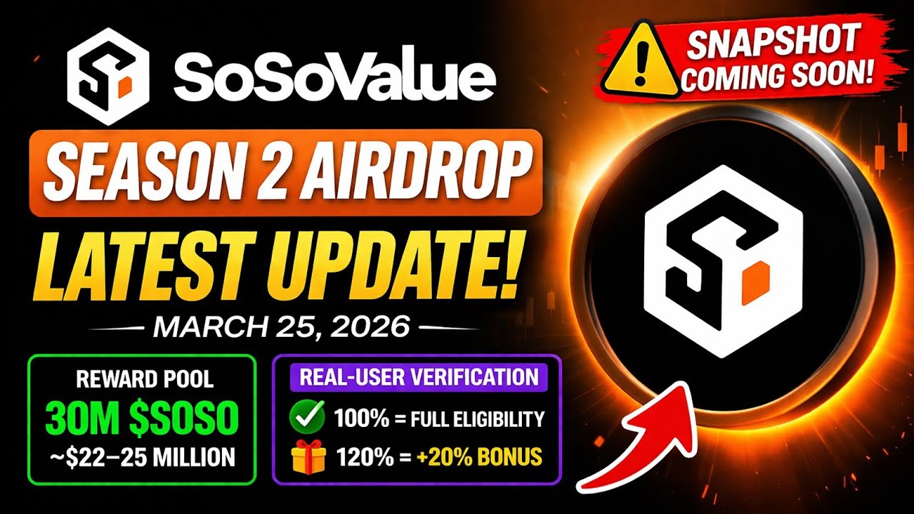 Скоро будет опубликована сводка обновления второго сезона аирдропа SoSoValue + Как максимизироват...