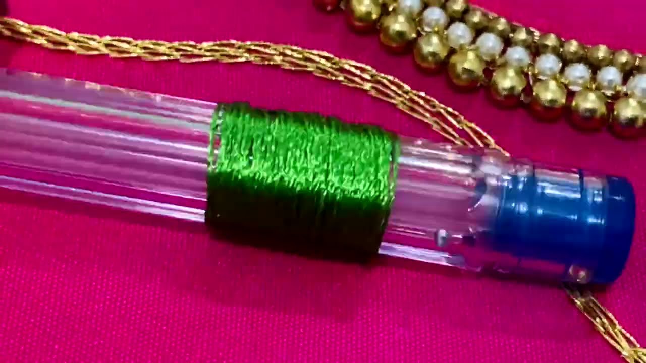 Simple and elegant aari embroidery neck design | easy Aari embroidery design for beginners