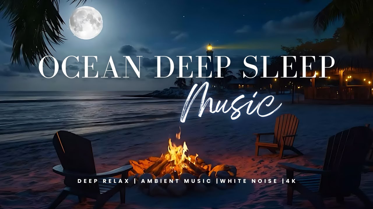 3 Hours Deep Ocean Sleep Ambience | Gentle Sea Waves for Calm Nights 4K