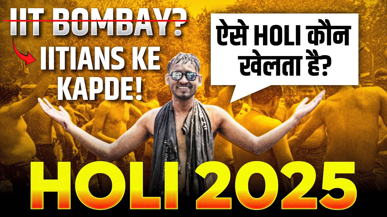IIT Bombay ki Holi 🔥 Most crazy Holi vlog  #iitbombay