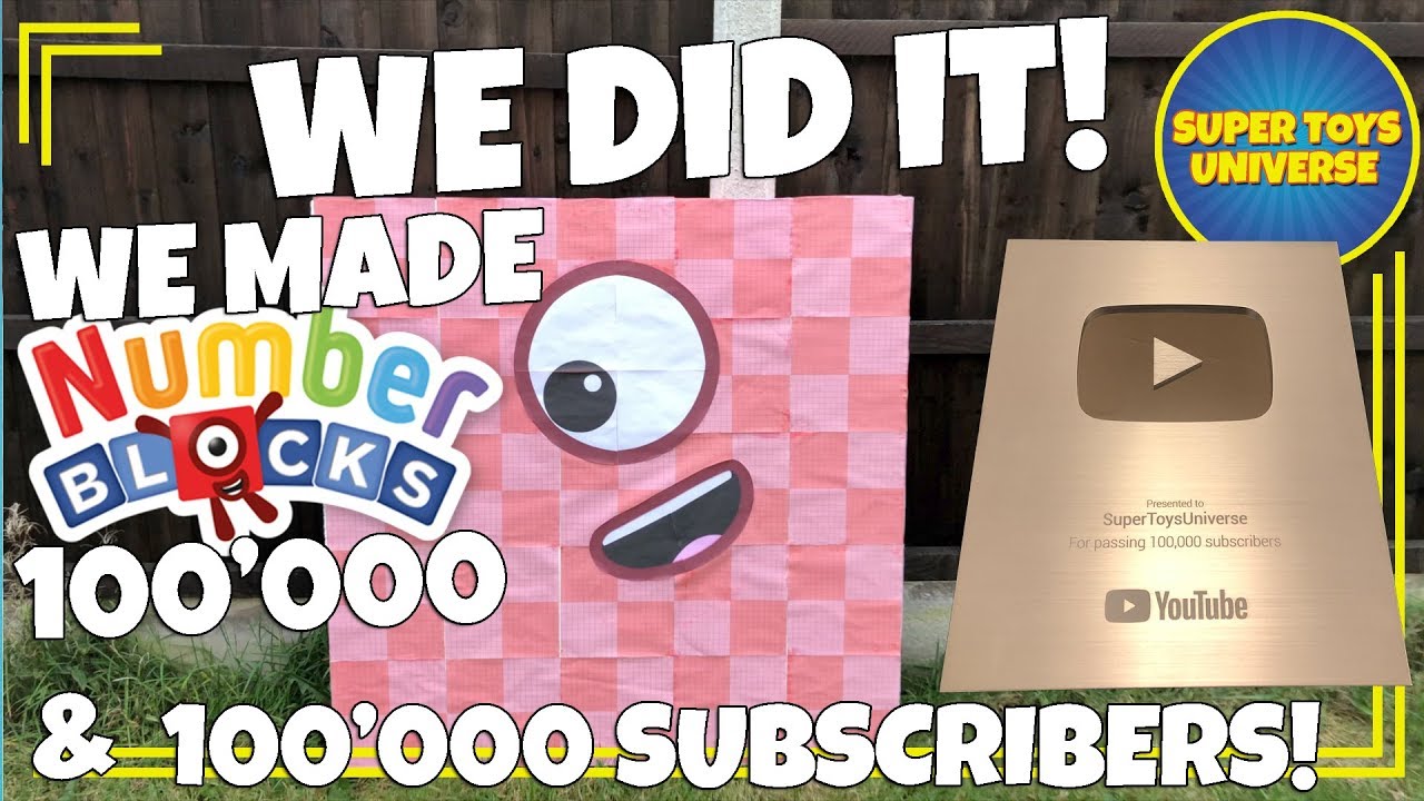 WE DID IT! We made NUMBERBLOCK 100'000 (huge!) & Unboxing Play Button 100'000 subscribers!